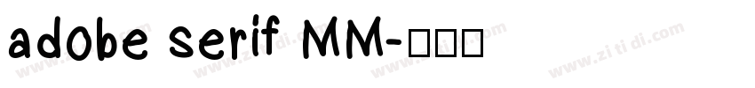 adobe serif MM字体转换